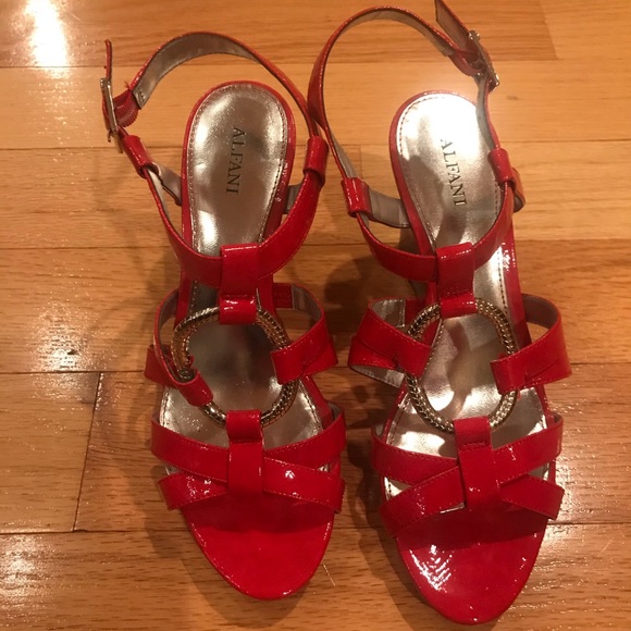 Alfani Shoes - Alfani Red Strapped Heels size 7.5M